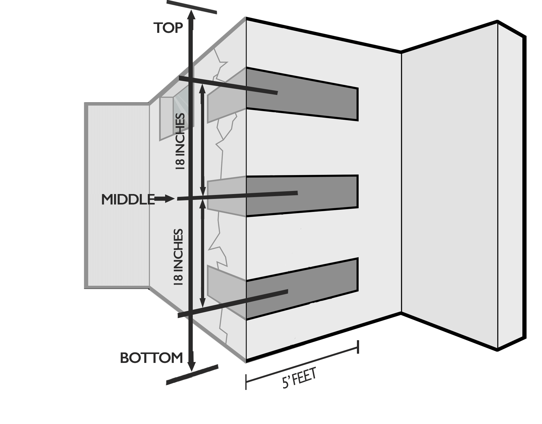 Image showing Rhino's corner wall repair kit in use